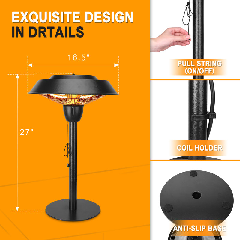 ZACHVO 5100 BTU Electric Tabletop Patio Heater & Reviews Wayfair